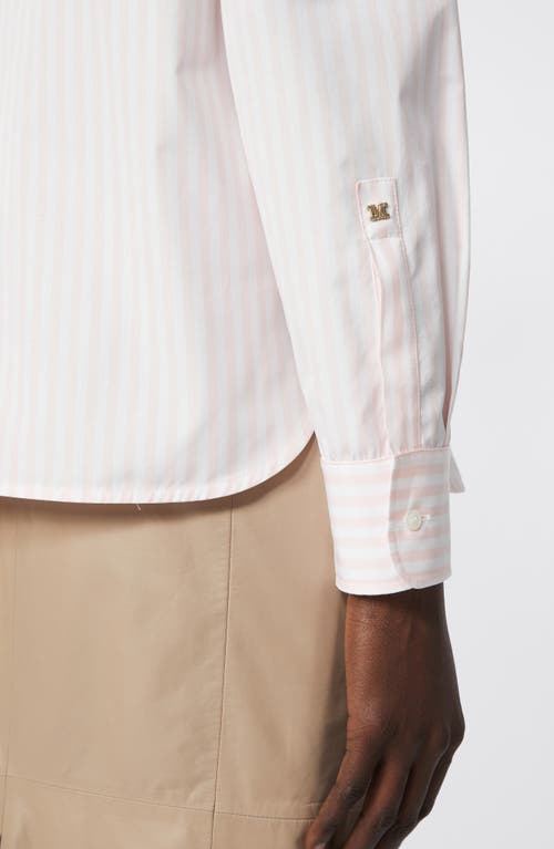 Max Mara Stripe Cotton Button-up Shirt In Multi