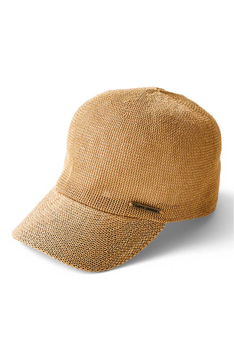 Carve Designs Straw Baseball Cap, Main, color, Natural