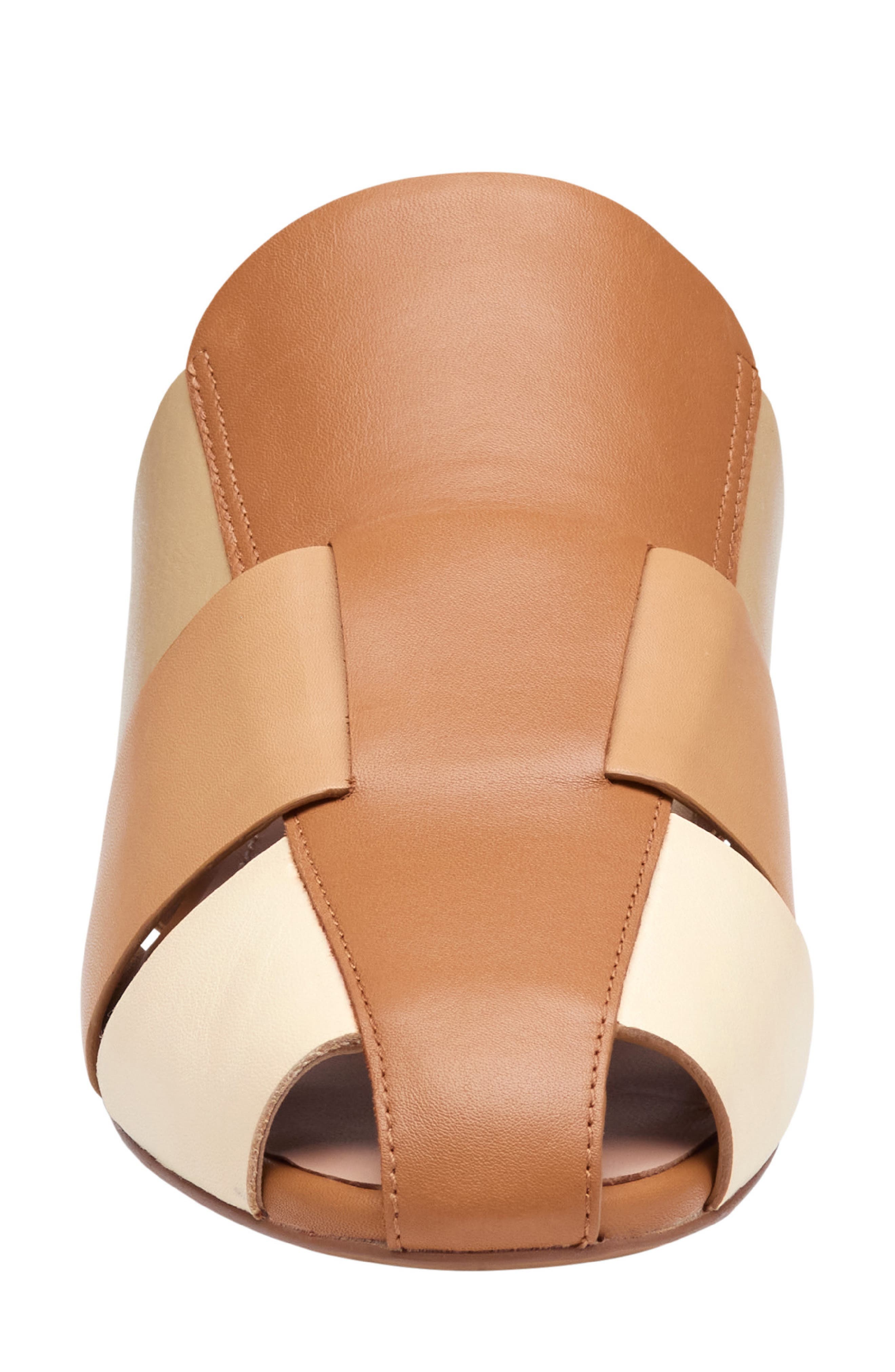 Johnston & Murphy Claire Leather Fisherman Mule Sandal, Alternate, color, Tan Multi Nappa Leather