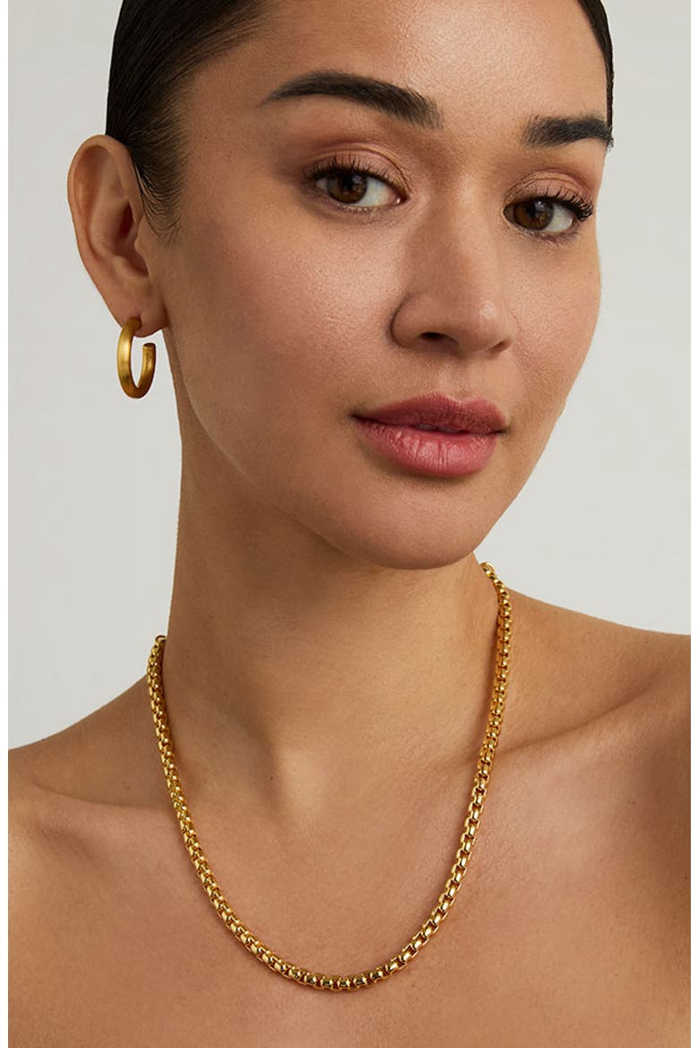 Softbox Chain Necklace, Alternate, color, GOLD