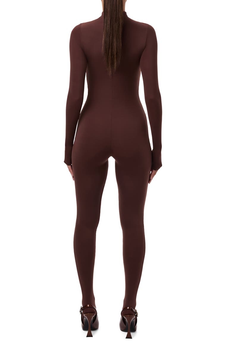 Long Sleeve Closed Toe Jumpsuit, Alternate, color, CHOCOLATE