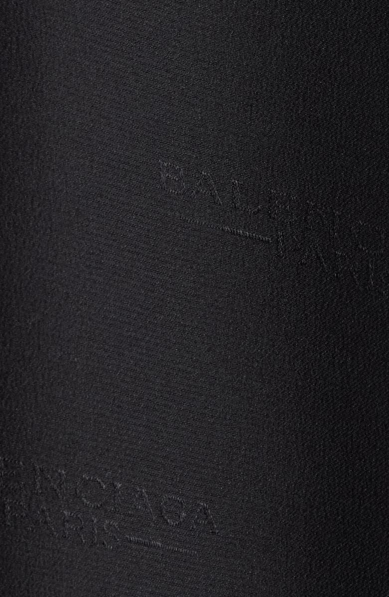 Balenciaga Jacquard Logo Oversize Silk Dress, Alternate, color, 1000 Black