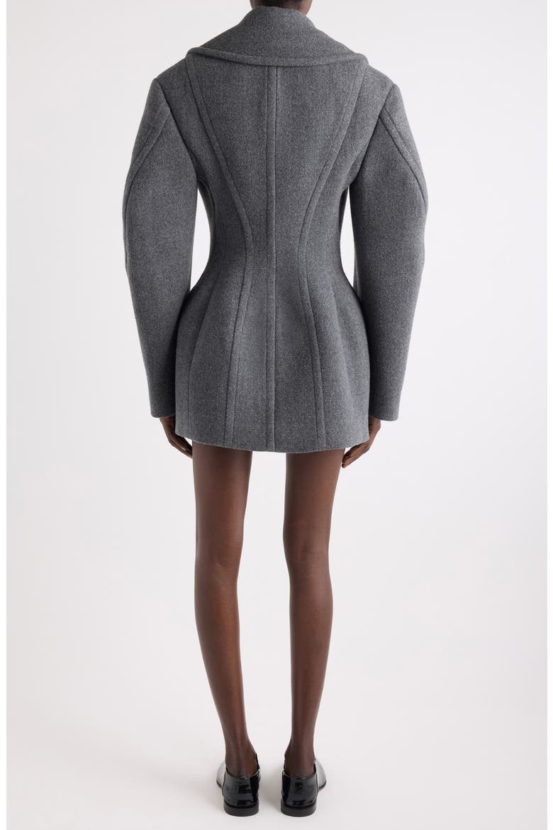 Double Breasted Wool Blend Peacoat, Alternate, color, SLATE BLEND