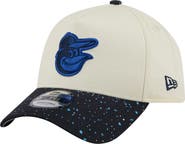 New Era Men's New Era  Cream Baltimore Orioles Speckle A-Frame 9FORTY Adjustable Hat
