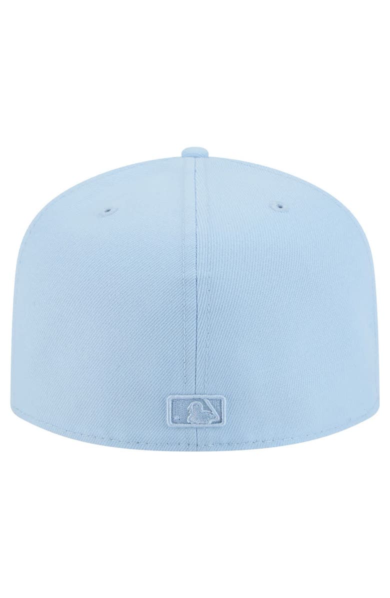New Era Men's New Era  Light Blue Athletics Color Pack A-Frame 59FIFTY Fitted Hat, Alternate, color, 