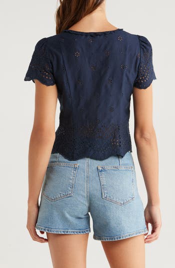 Evette Short Sleeve Button-Up Sweater