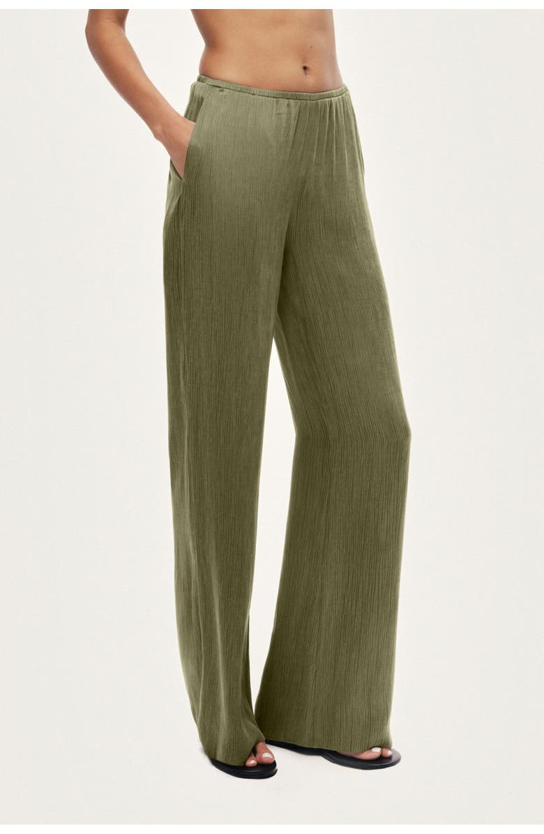 Nocturne Relaxed Straight-Leg Pants, Alternate, color, Khaki