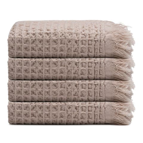 Waffle Turkish Cotton Kitchen & Guest Towel - Set of 4