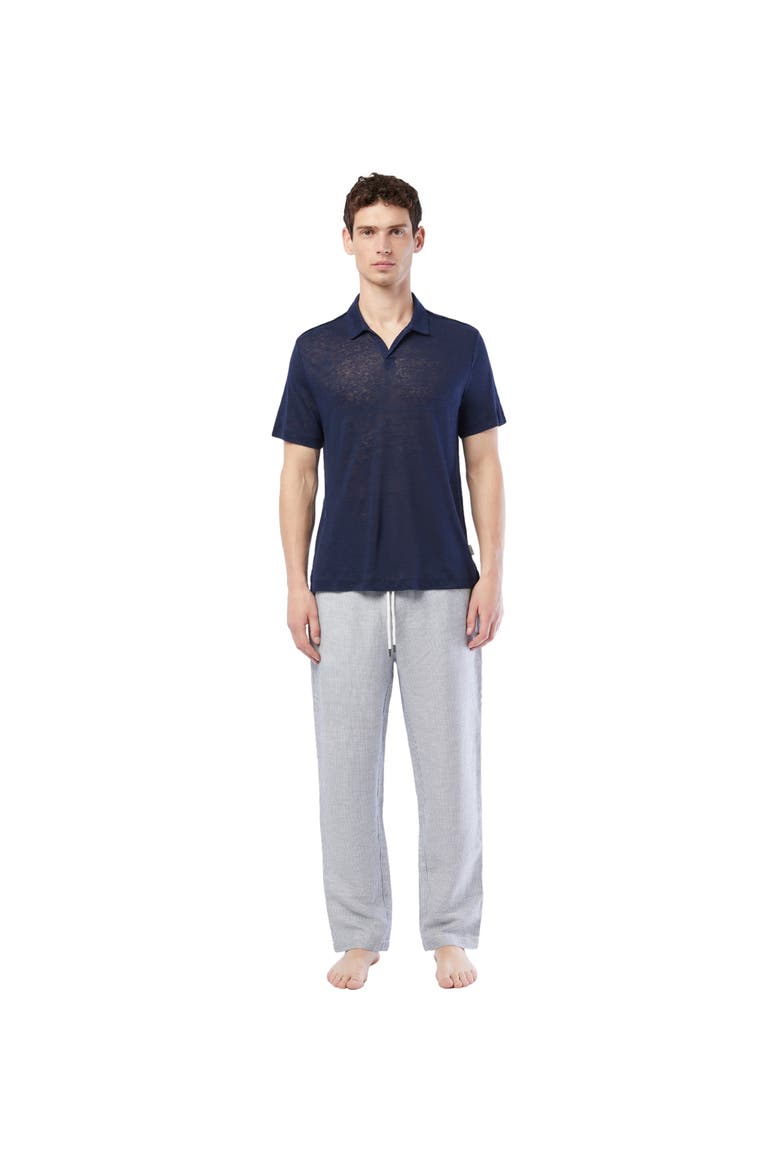 Shaun Linen Polo, Main, color, DEEP NAVY