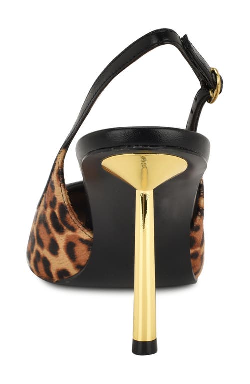 Nine West Orlanda Genuine Calf Hair Slingback Pump In Animal Print