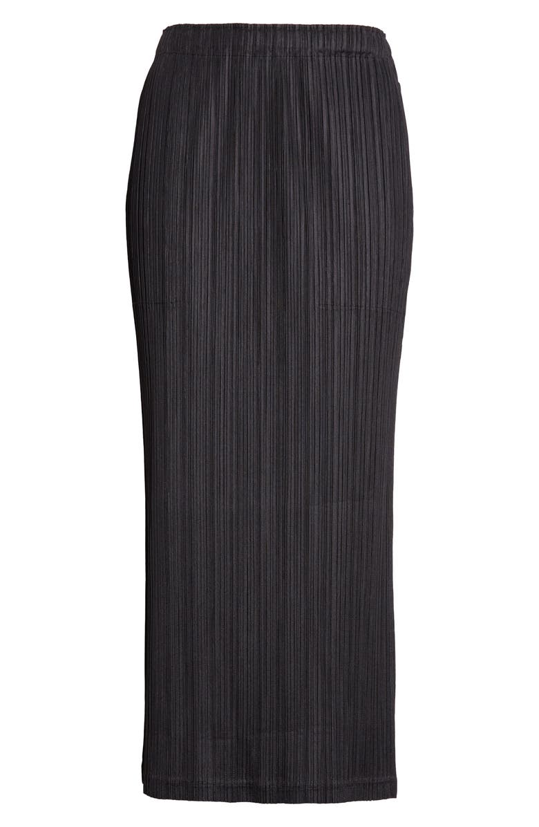 Pleats Please Issey Miyake Thicker Bottoms 1 Pleated Skirt, Alternate, color, Black