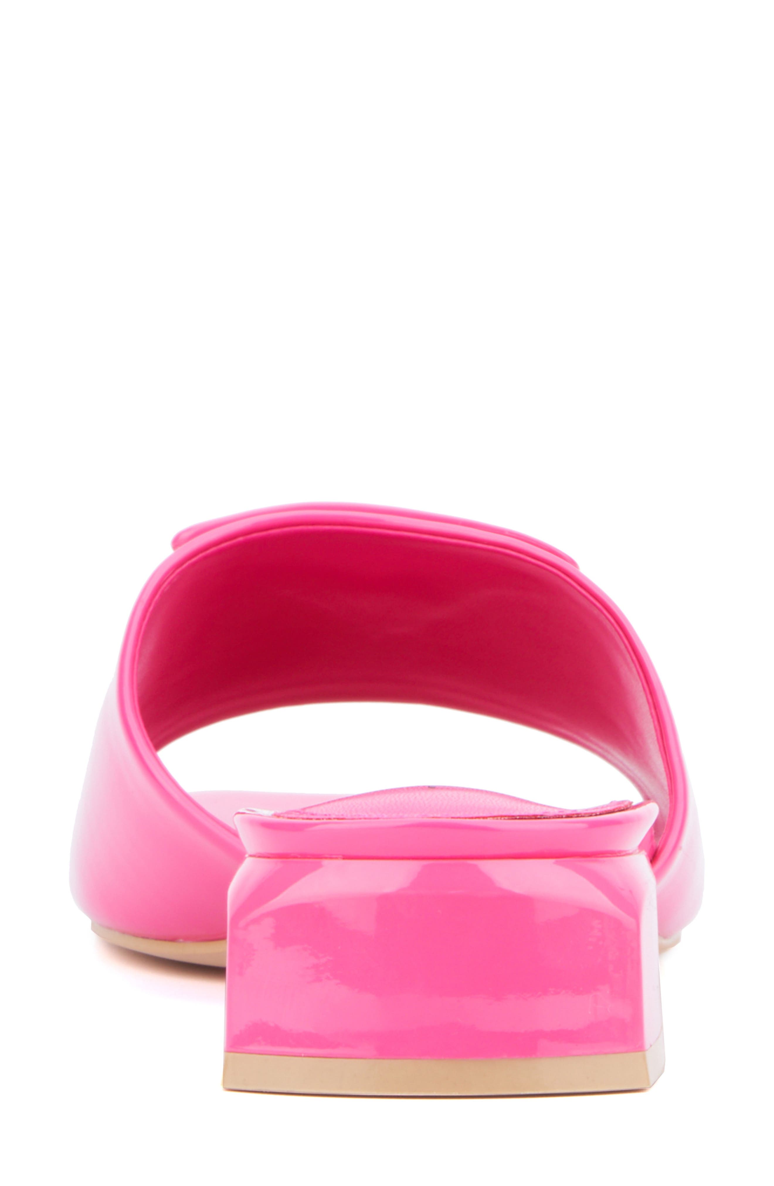 Polyanna Block Heel Slide Sandal, Alternate, color, HOT PINK