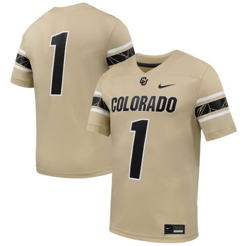 Men's Nike #1 Gold Colorado Buffaloes Football Game Jersey