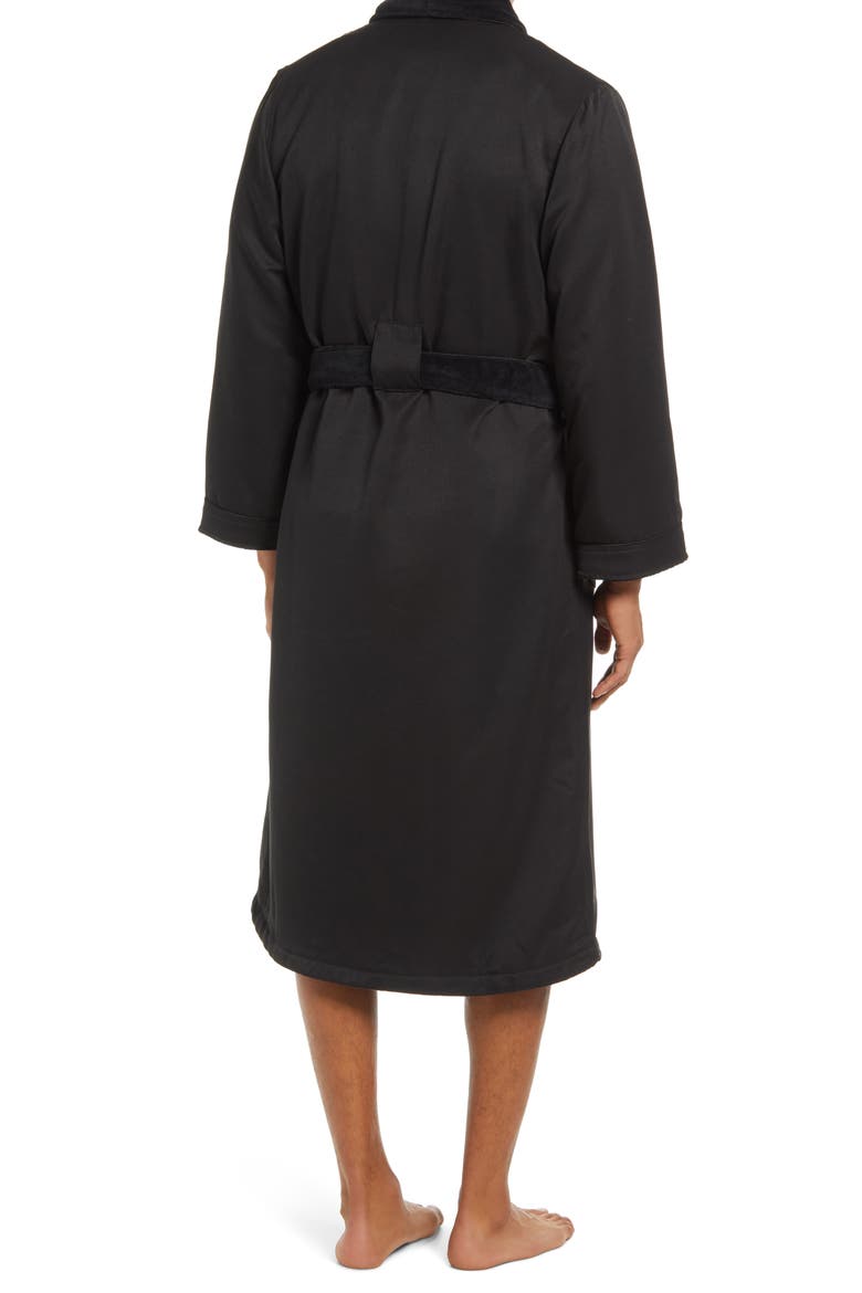 Fleece Lined Robe, Alternate, color, BLACK