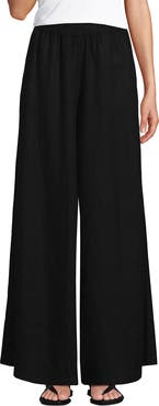 Lands' End Linen High Rise Palazzo Pants