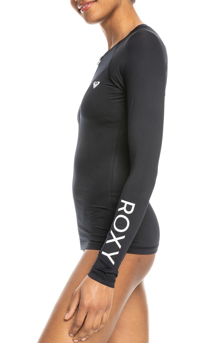 Roxy New Essentials Zip Long Sleeve Rashguard, Alternate, color,