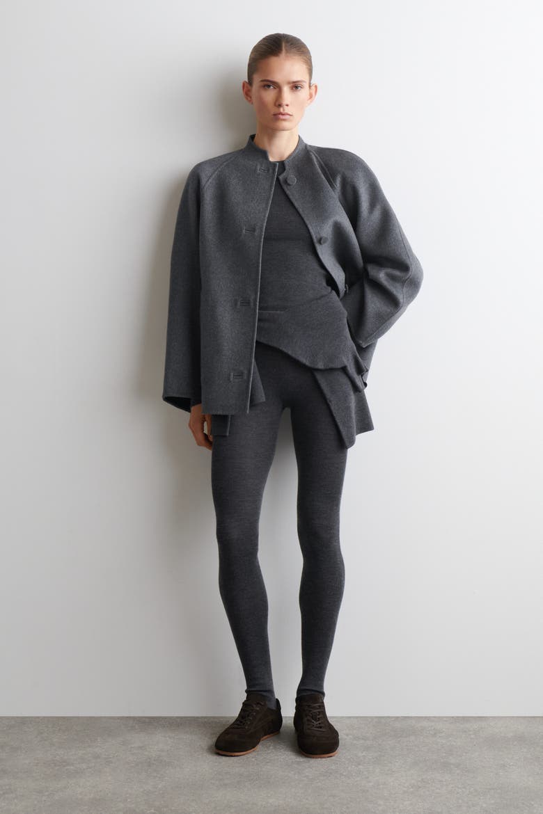 Seamless Merino Wool Leggings, Main, color, CHARCOAL MÉLANGE