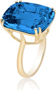 GOSHWARA Gossip Cushion Cut Cocktail Ring