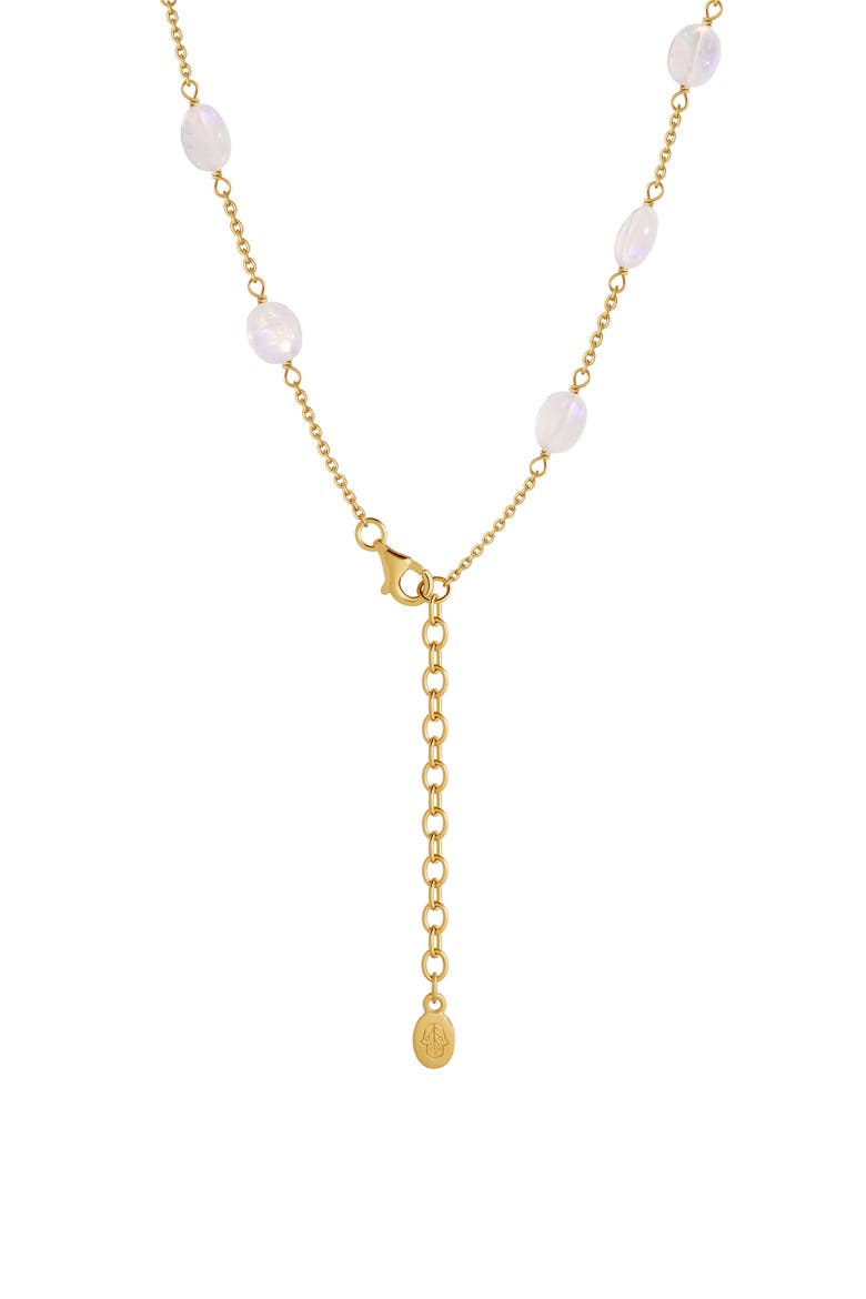 Moonlit Radiance Moonstone Necklace, Alternate, color, Gold/White
