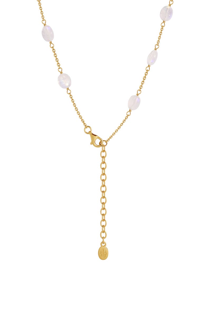 Karma and Luck Moonlit Radiance Moonstone Necklace, Alternate, color, Gold/White