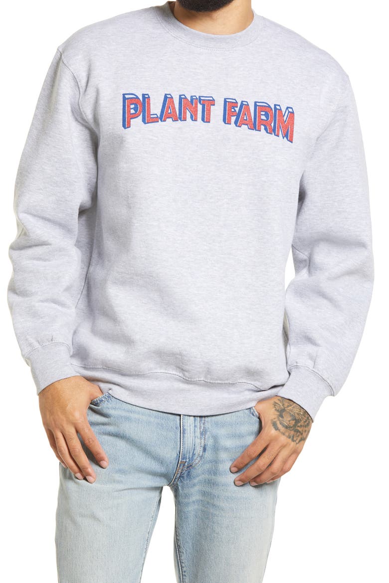 Plant Farm Fleece Crewneck Sweatshirt, Main, color, ATHLETIC HEATHER
