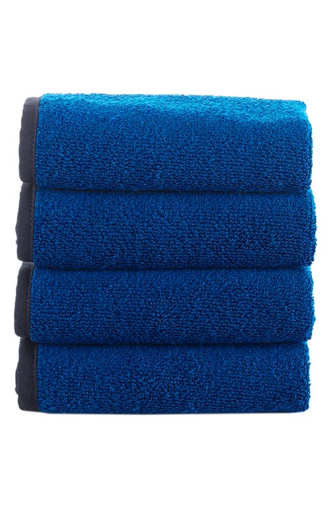 Four-Piece Contrast Frame Cotton Washcloth Set