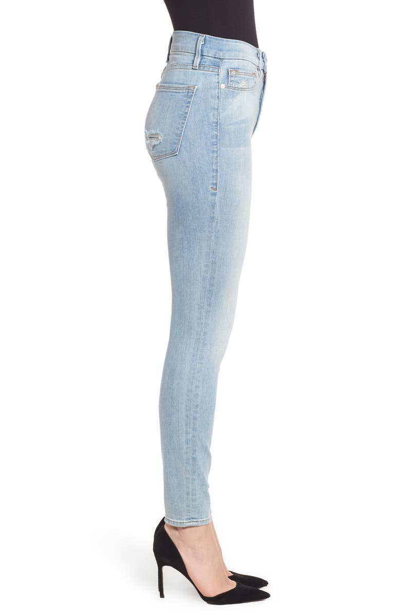 Good American Good Waist Ripped High Waist Skinny Jeans, Alternate, color, 