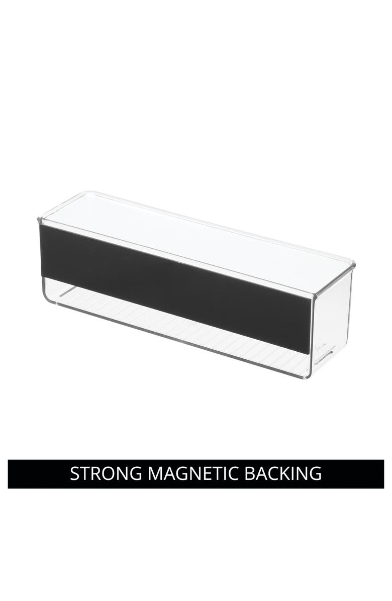 iDesign Magnetic Organizer Bins for Laundry Room - Set of 4 - Clear, Alternate, color, Clear