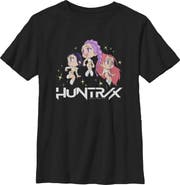 KPop Demon Hunters Boys' Chibi Trio Huntrix Graphic Short Sleeve T-Shirt