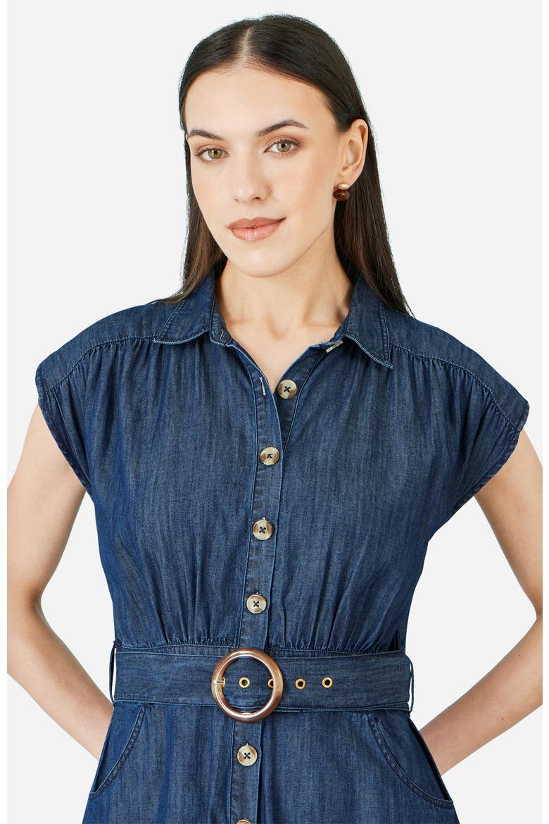 Chambray Cotton Playsuit, Alternate, color, Blue