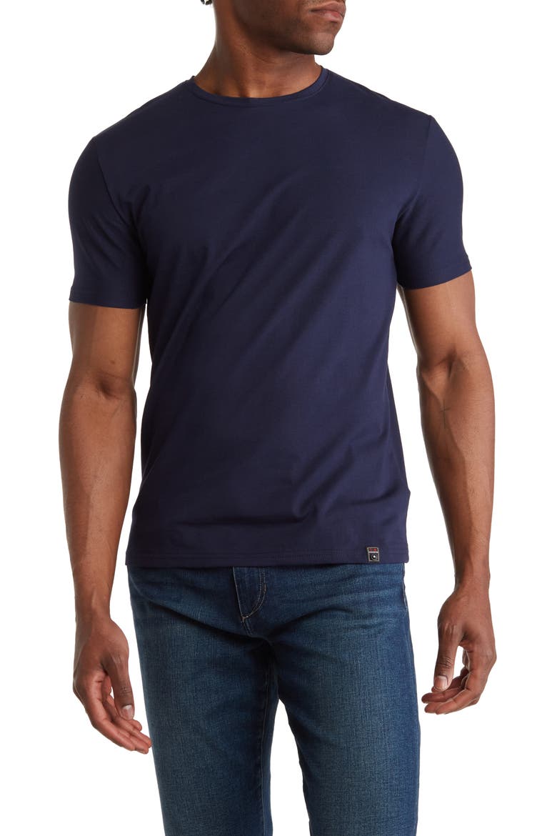 Solid Crewneck T-Shirt, Main, color, NAVY