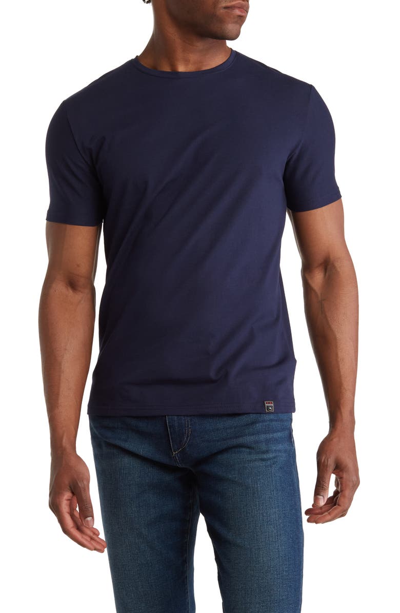 T.R. PREMIUM Solid Crewneck T-Shirt, Main, color, Navy