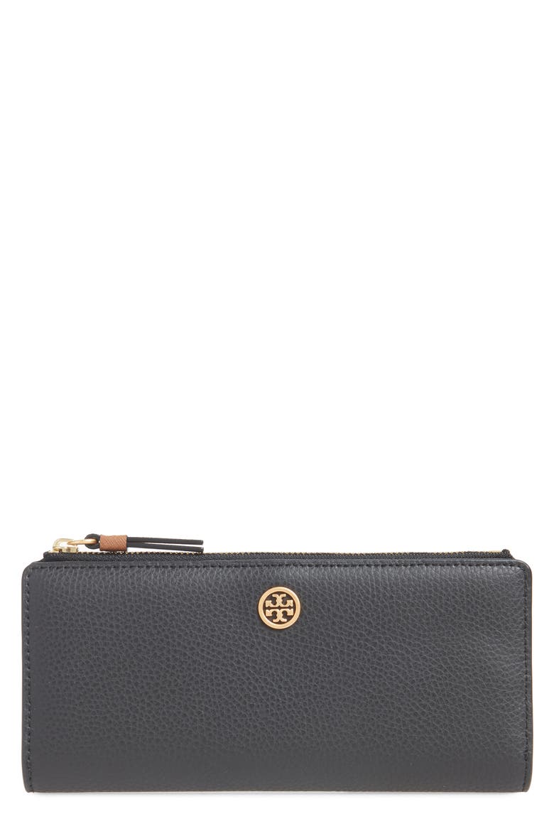 Walker Slim Zip Wallet, Main, color, BLACK