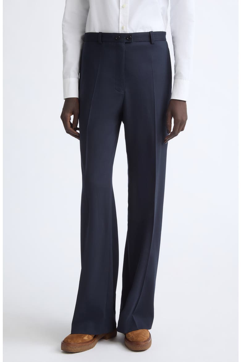 Low Waist Loose Fit Wide Leg Trousers, Main, color, DARK BLUE