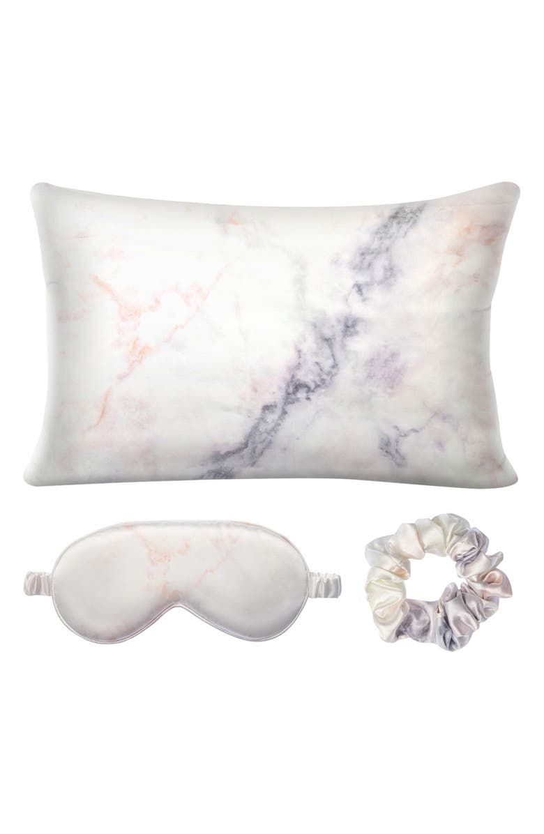 Market Fresh Beauty Silk Sleep Mask, Pillowcase & Scrunchie Set, Main, color, 