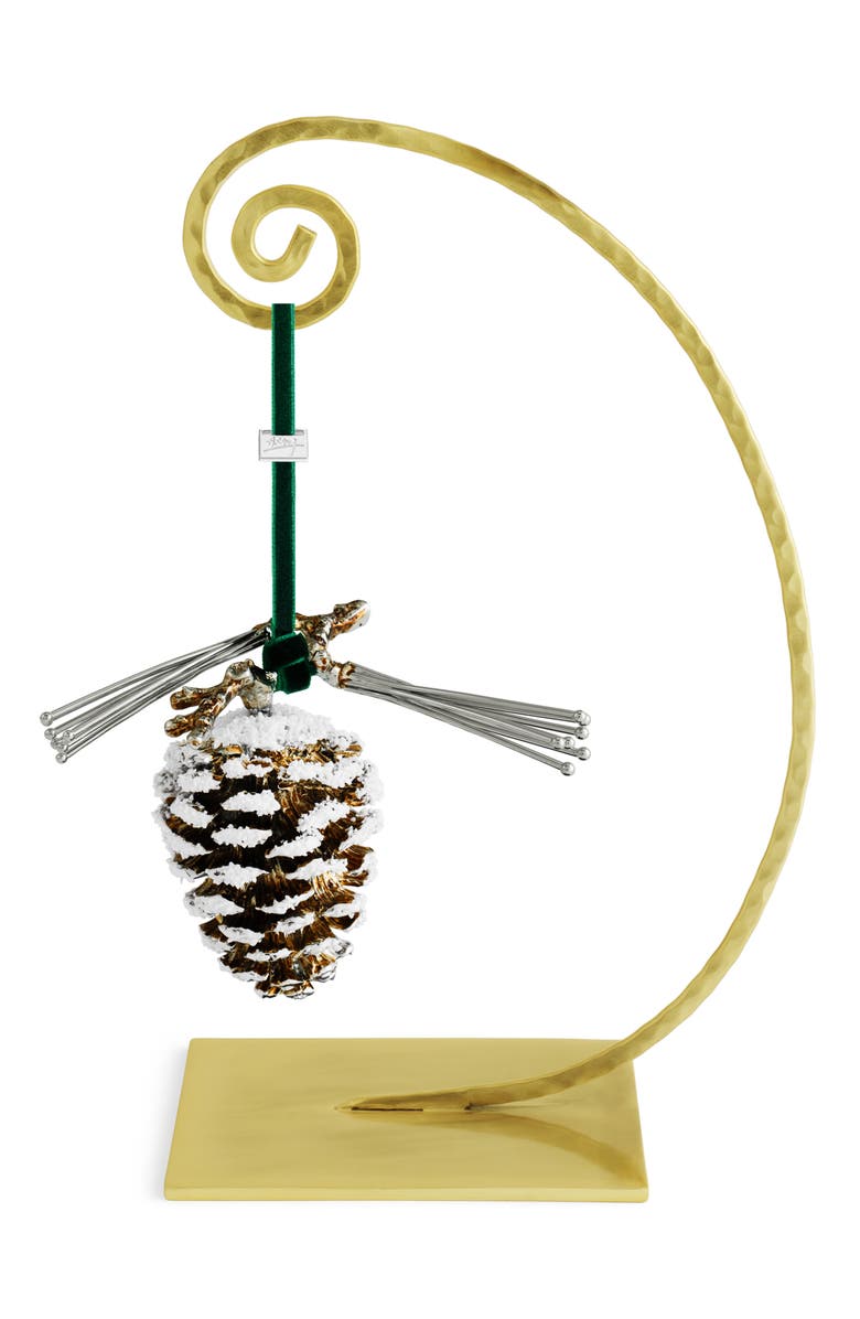 Michael Aram Snowy Pine Cone Ornament, Alternate, color, Bronze/ White