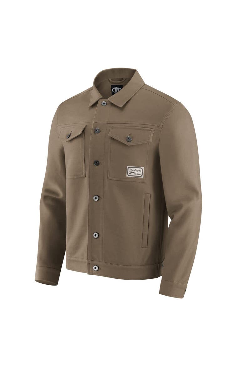 Men's Darius Rucker Collection by Fanatics Tan Dallas Cowboys Trucker Full-Button Jacket, Alternate, color, Tan
