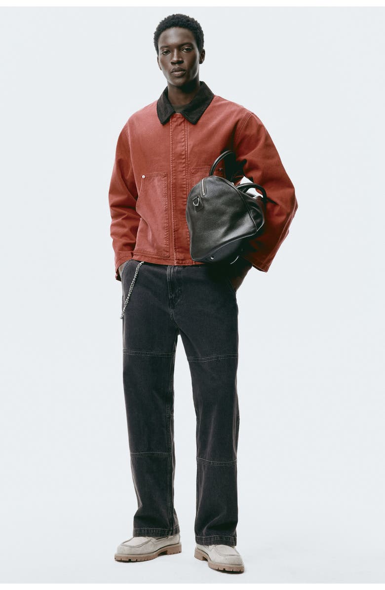 H&M Loose Fit Worker Jeans, Alternate, color, Black