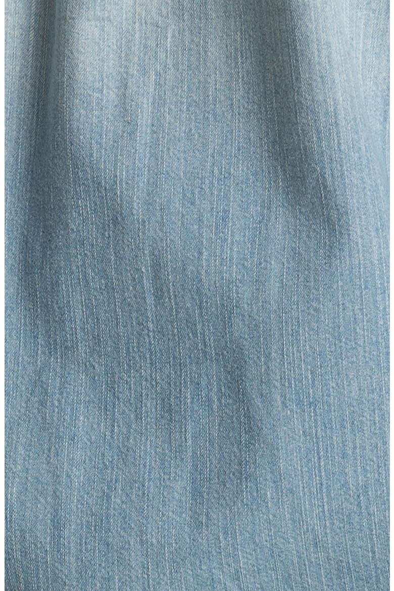 Banded Collar Chambray Shirt, Alternate, color, MEDIUM LIGHT WASH