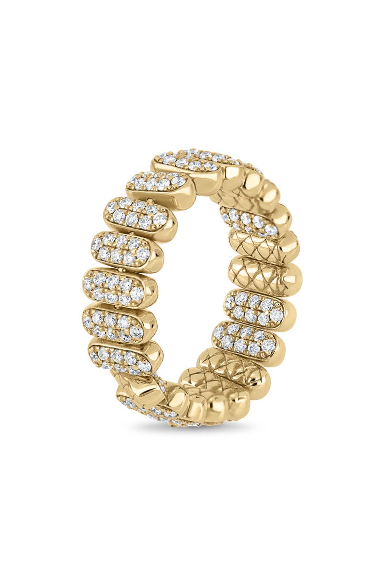 18K Gold Florentine Diamond Reversible Statement Ring (Online Trunk Show), Alternate, color, 18K YELLOW GOLD/ DIAMOND
