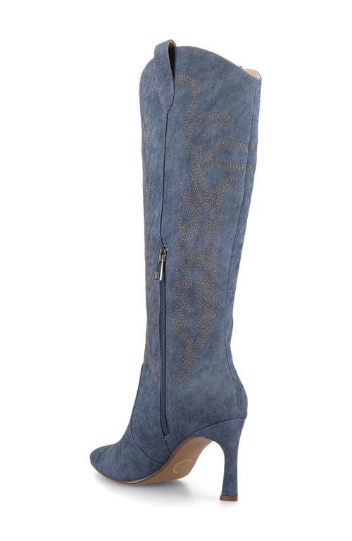 Journee Collection Journee Womens Laramie Knee High Western Boots