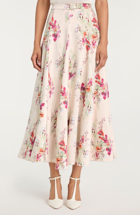 Hilda Bouquet Godet Skirt