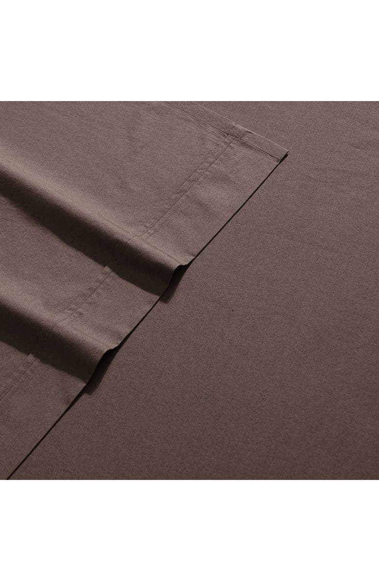 Calvin Klein 200 Thread Count Cotton Percale Twin Sheet Set, Alternate, color, Earth