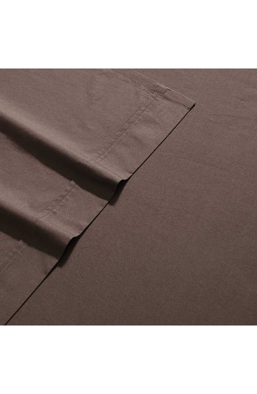 Calvin Klein 200 Thread Count Cotton Percale Twin Sheet Set In Earth