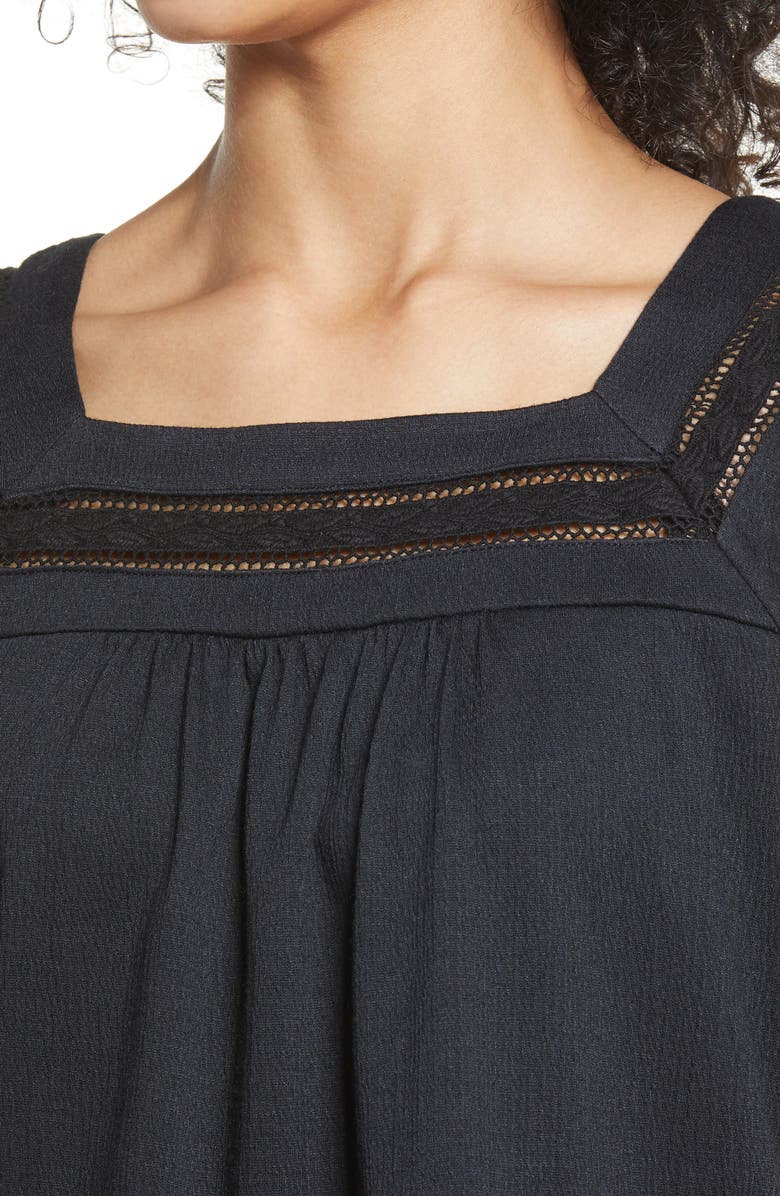 Everleigh Square Neck Lace Knit Top, Alternate, color, 