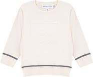 Charlotte & George Embossed Crest Crewneck Sweater