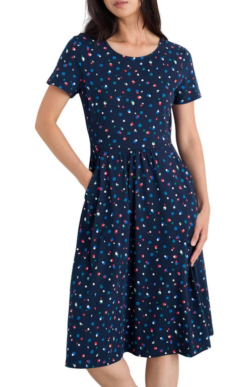 Seasalt Cornwall April Spot Print Stretch Organic Cotton Dress in Abstract Spot Mix  product