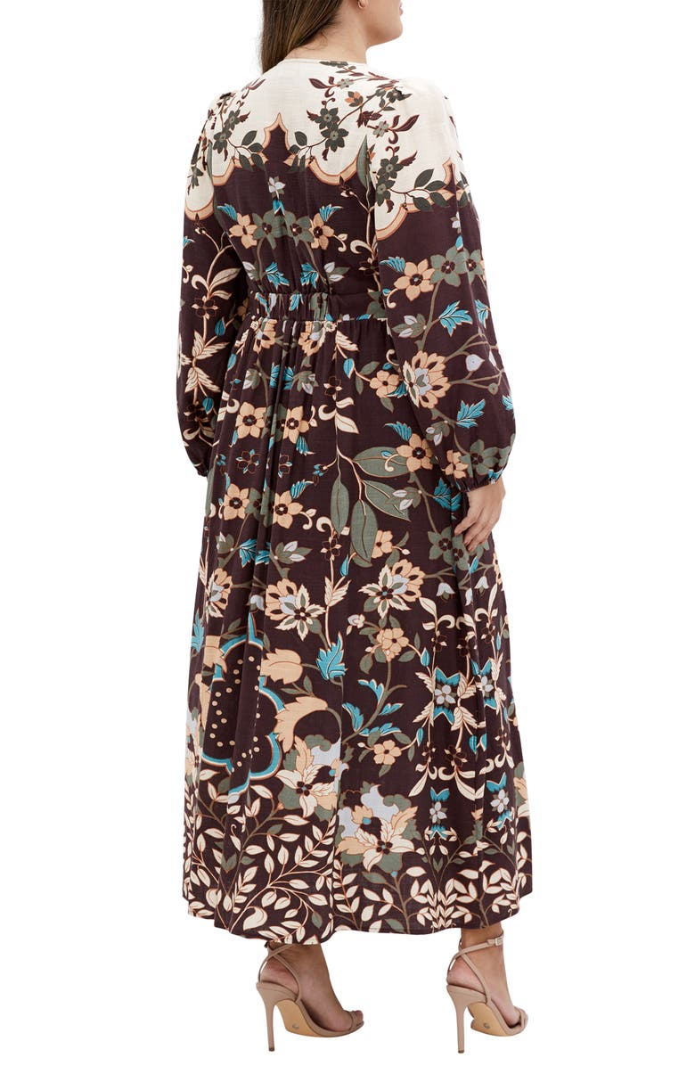 City Chic Florence Long Sleeve Maxi Dress, Alternate, color, Forever Florence