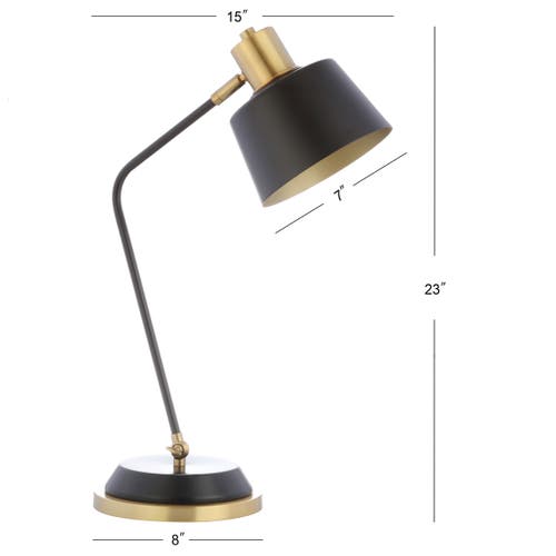 Jonathan Y Designs Rochelle 23in Metal Task Lamp In Black/brass Gold