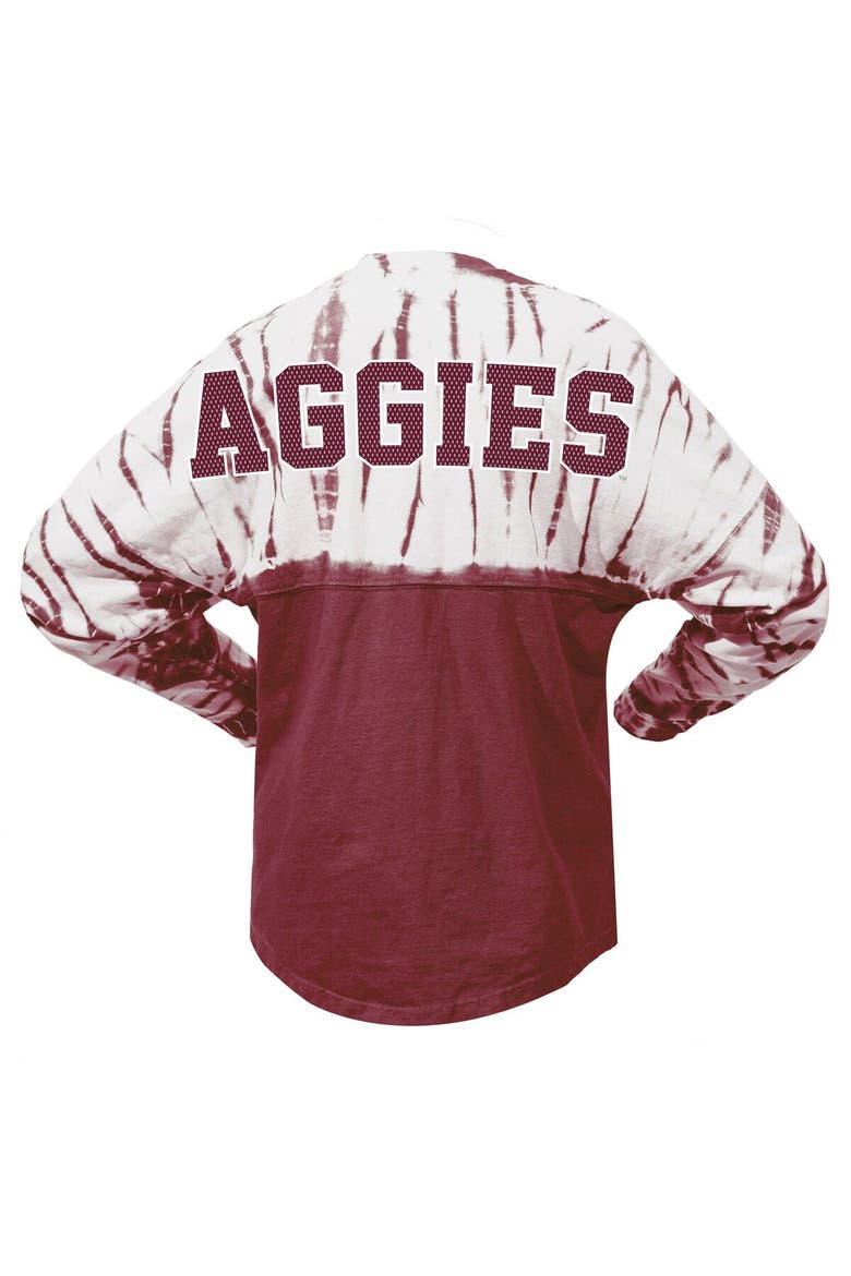 Women's Maroon Texas A&M Aggies Tie-Dye Long Sleeve Jersey T-Shirt, Alternate, color, Maroon